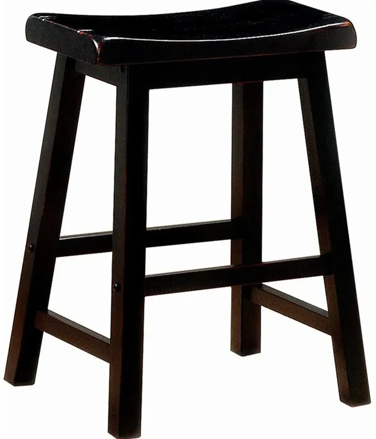 Durant Wooden Counter Height Stools Black (Set of 2)