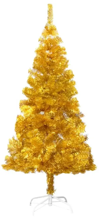 vidaXL Artificial Christmas Tree with Stand Gold 59.1" PET