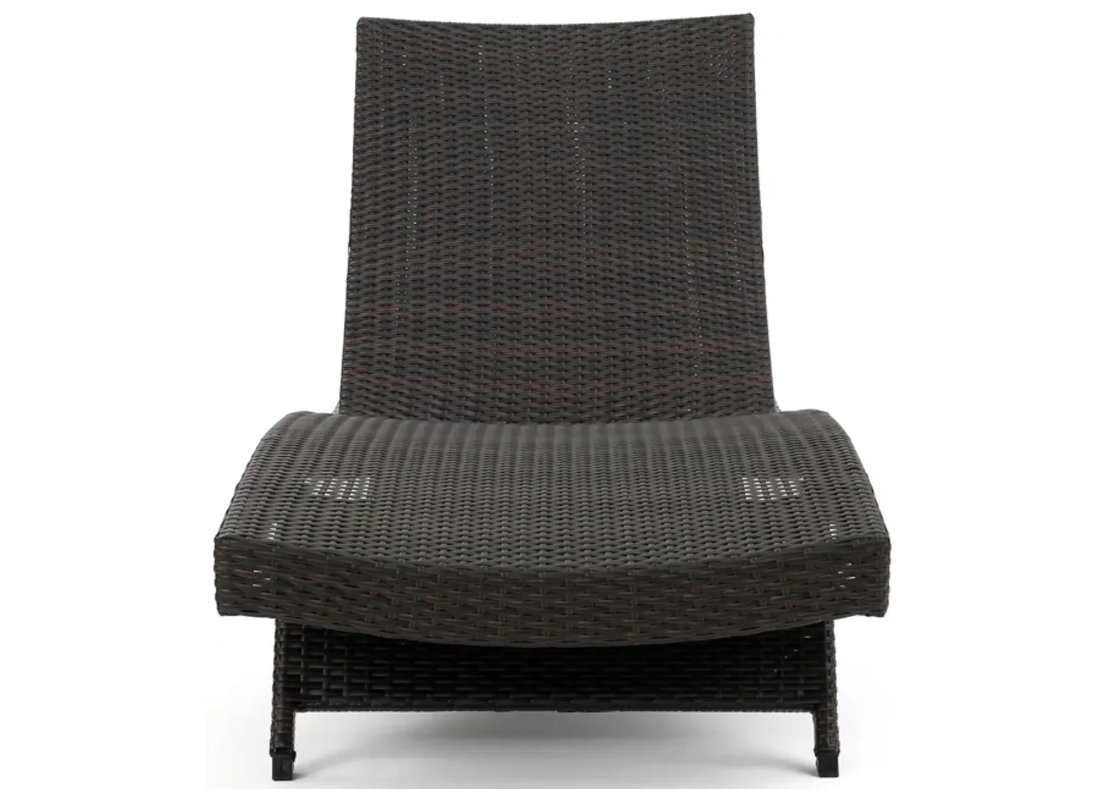 Mach Chaise Lounger, Dark Brown Rattan Wicker Frame, Outdoor, 79 Inch