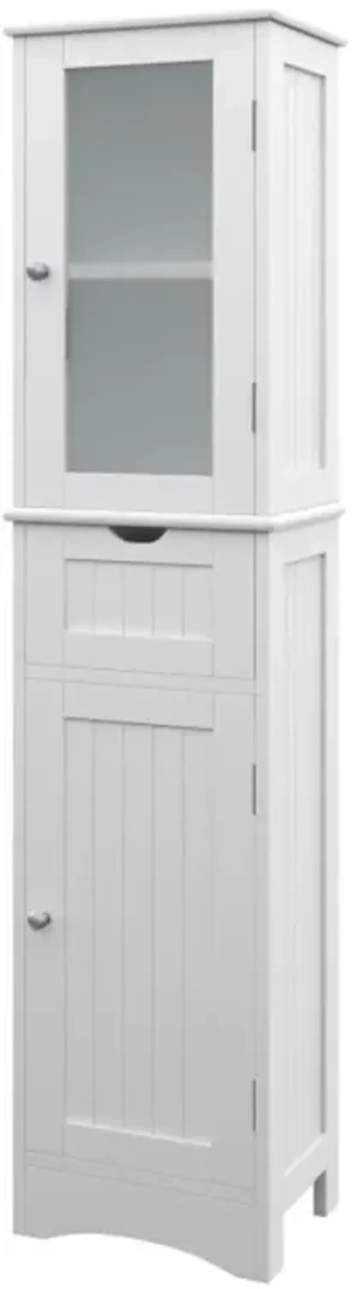 Hivvago Tall Floor Storage Cabinet with 2 Doors and 1 Drawer for Bathroom