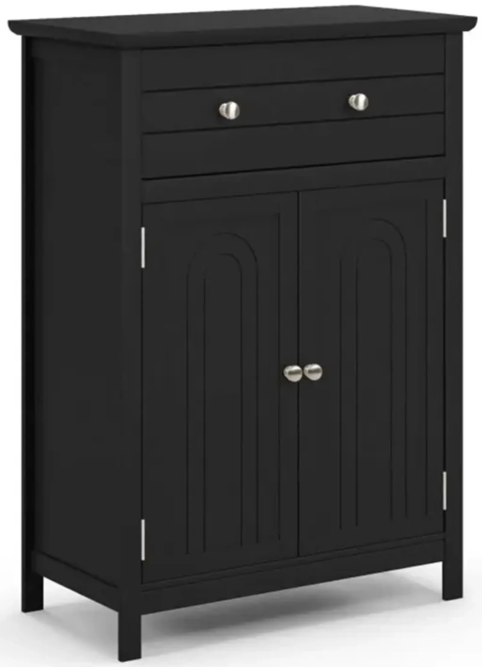 Hivvago Wooden Bathroom Floor Cabinet with Drawer and Adjustable Shelf