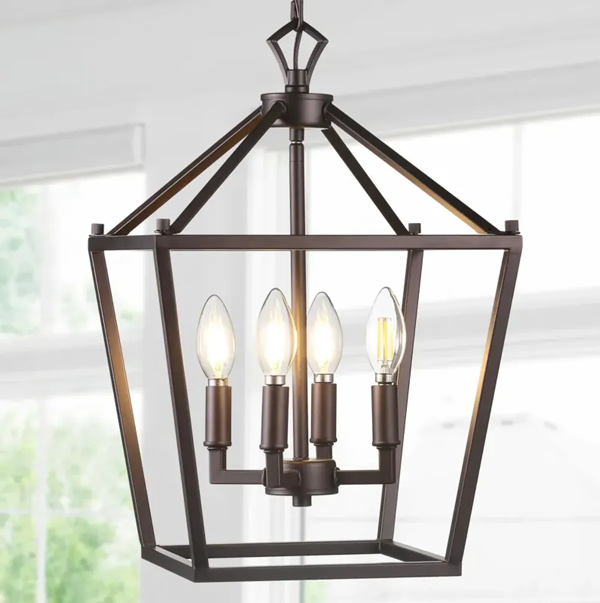 PagodaBulb Lantern Metal LED Pendant