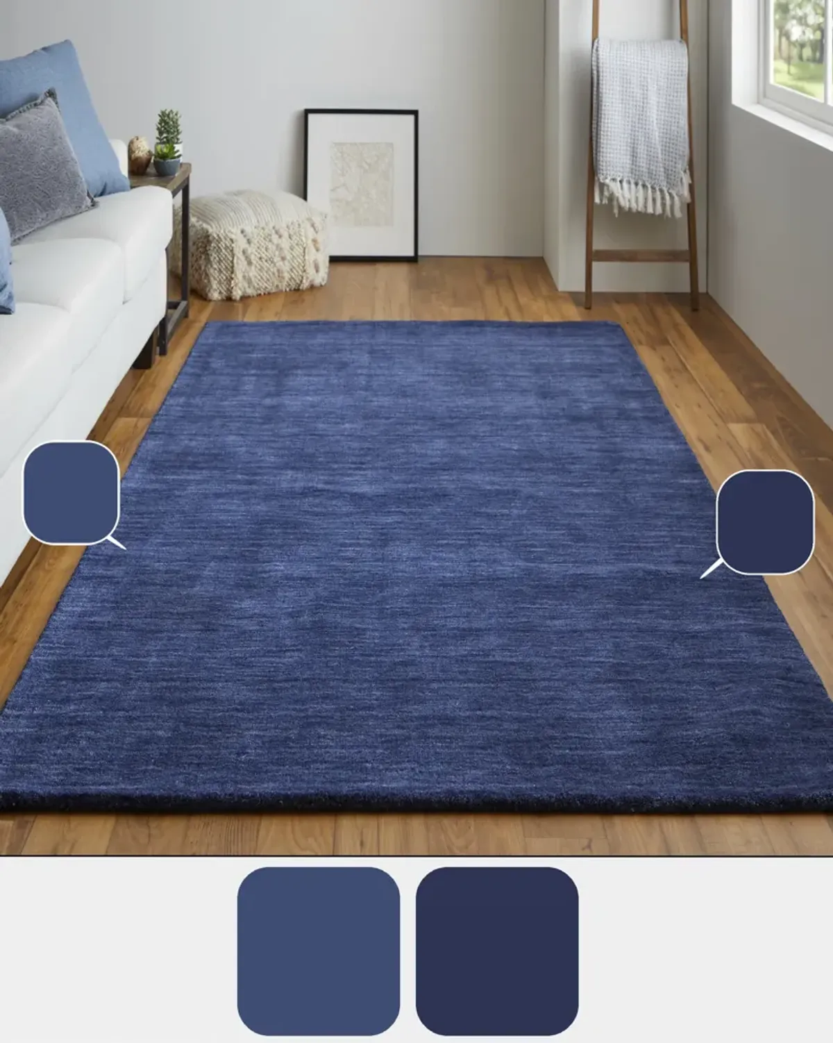 Luna 8049F Blue 2'6" x 8' Rug