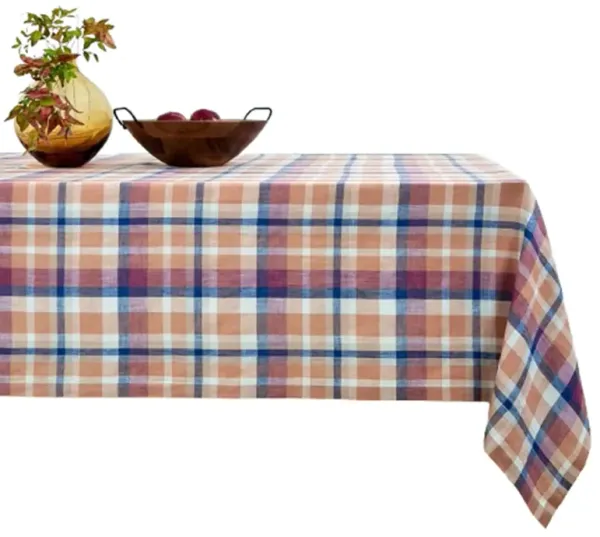 Solino Home 100% Pure Linen Tablecloth - Fall Flavors Madras