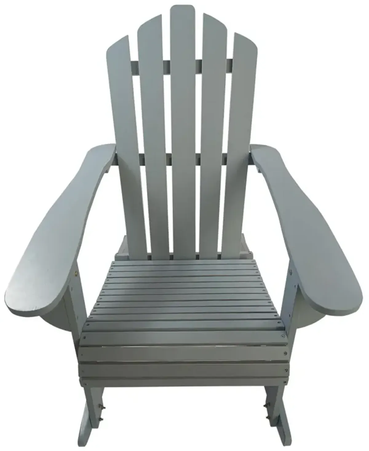 Reclining Wooden Outdoor Rocking Adirondack Chair, Walnut