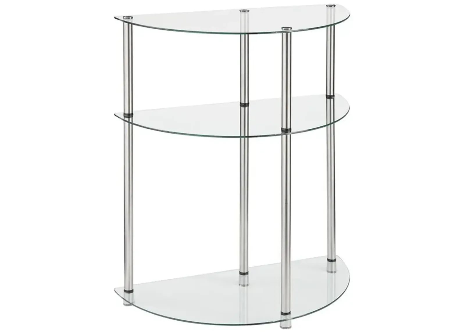 Convience Concept, Inc. Classic Glass 3 Tier Half-Circle Entryway Hall Table