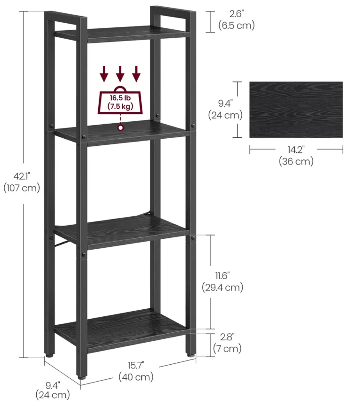 Elegant Narrow Bookshelf Perfect for Living Rooms and Bedrooms