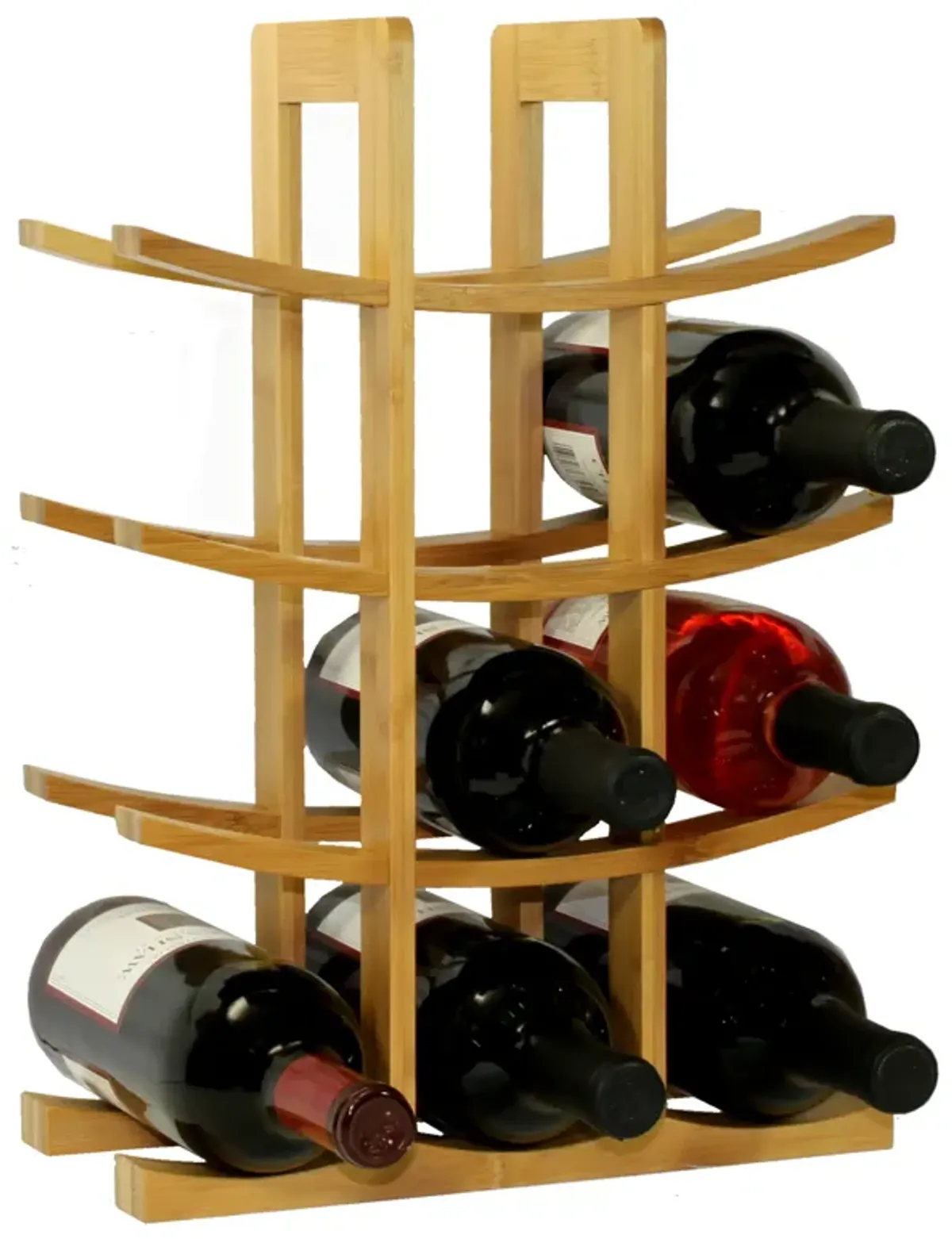 Oceanstar 12-Bottle Natural Bamboo Wine Rack