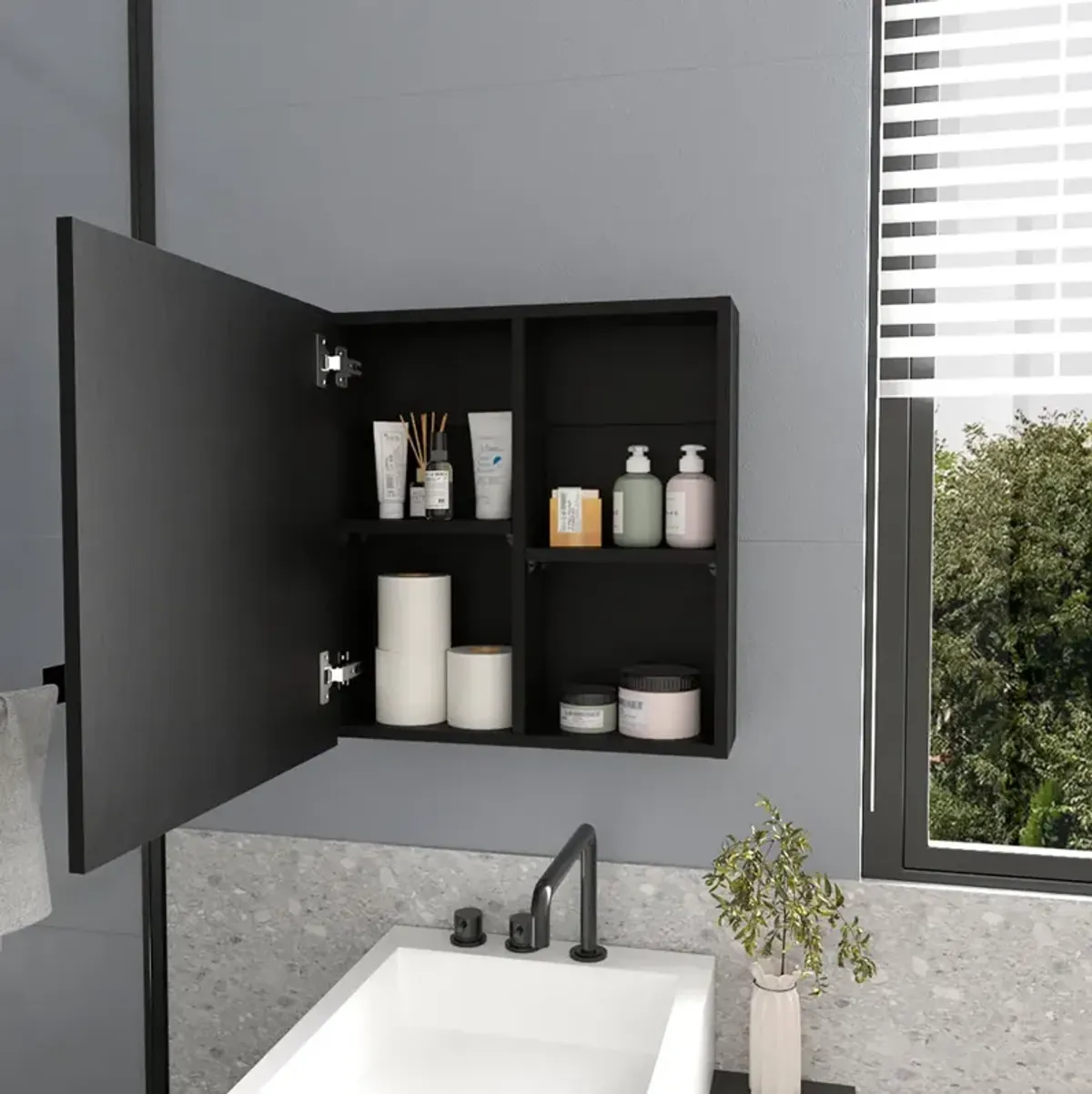 Medicine Cabinet Clayton, Bathroom, Black