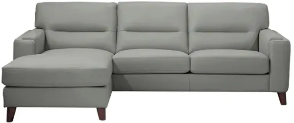 Elm Top Grain Leather Sofa Chaise