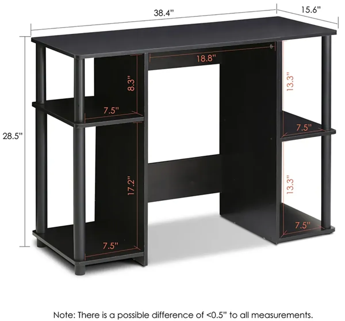 Furinno 15112 JAYA Compact Computer Study Desk