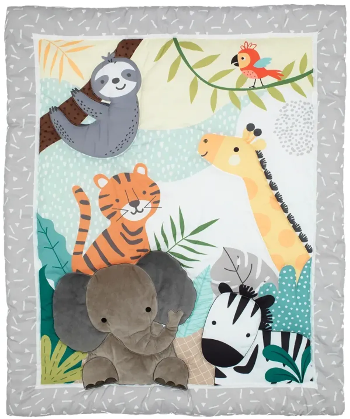 Bedtime Originals Mighty Jungle Animals 3-Piece Baby Nursery Crib Bedding Set