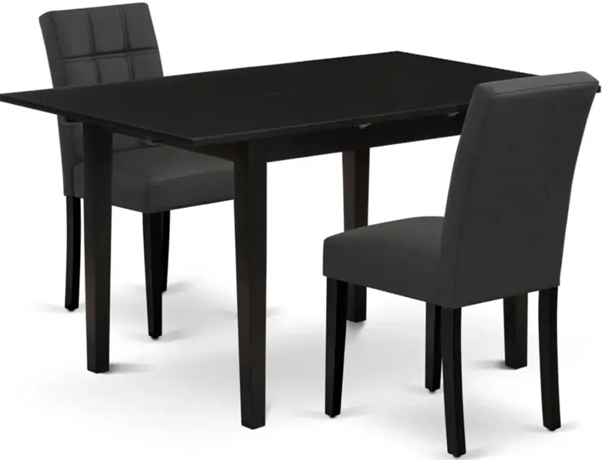 3 Piece Dinner Table Set consists A Wooden Table