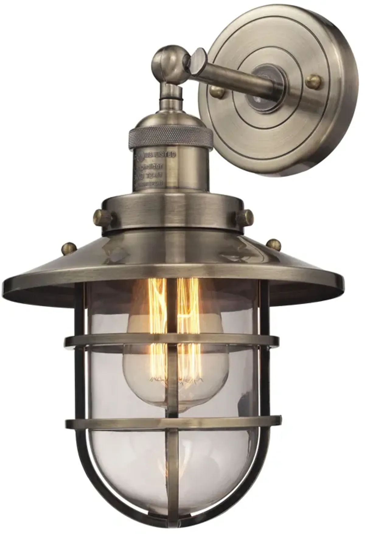 Seaport 13'' High 1-Light Brass Sconce