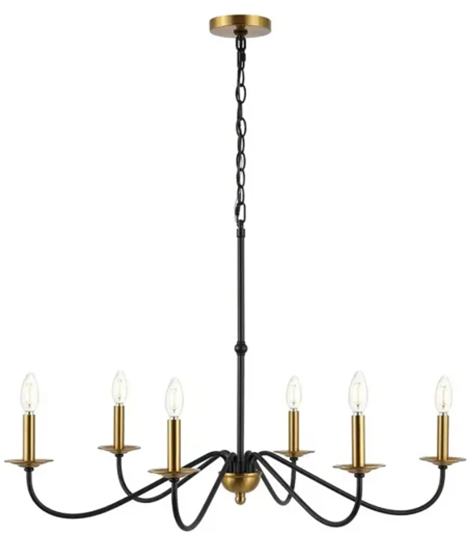 Wicklow 6-Light Bohemian Farmhouse Iron LED Chandelier