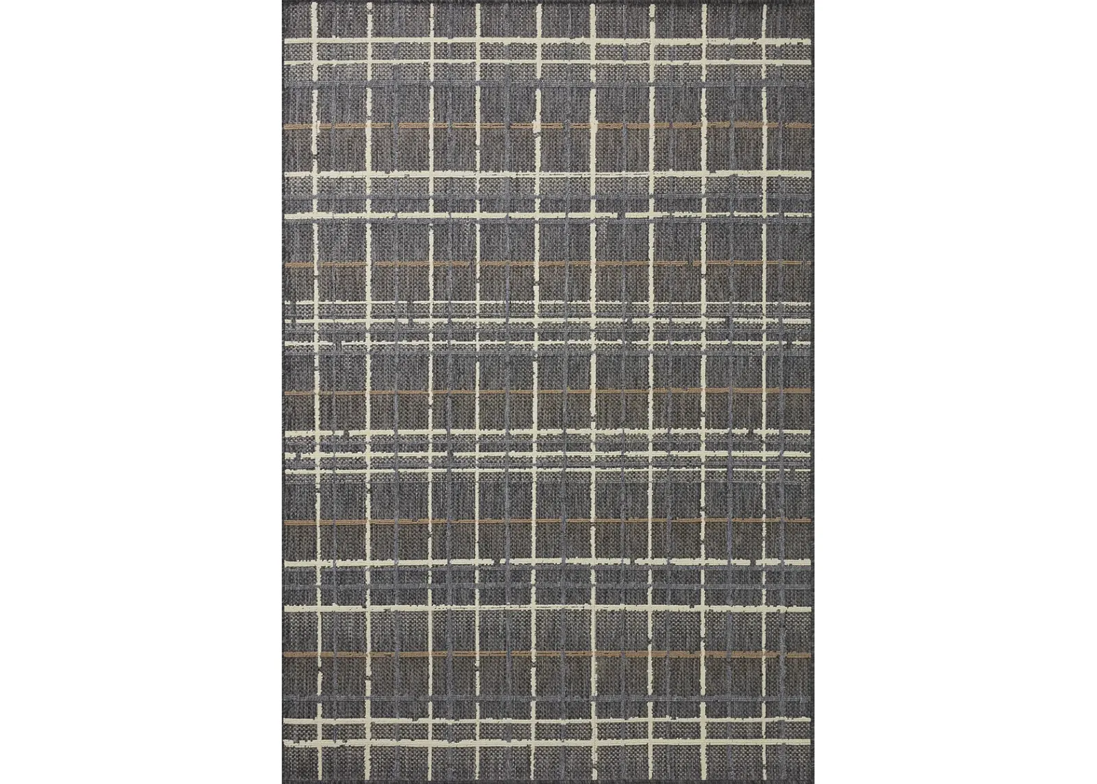 Rainier RAI11 Charcoal/Multi 5'3" x 7'7" Rug