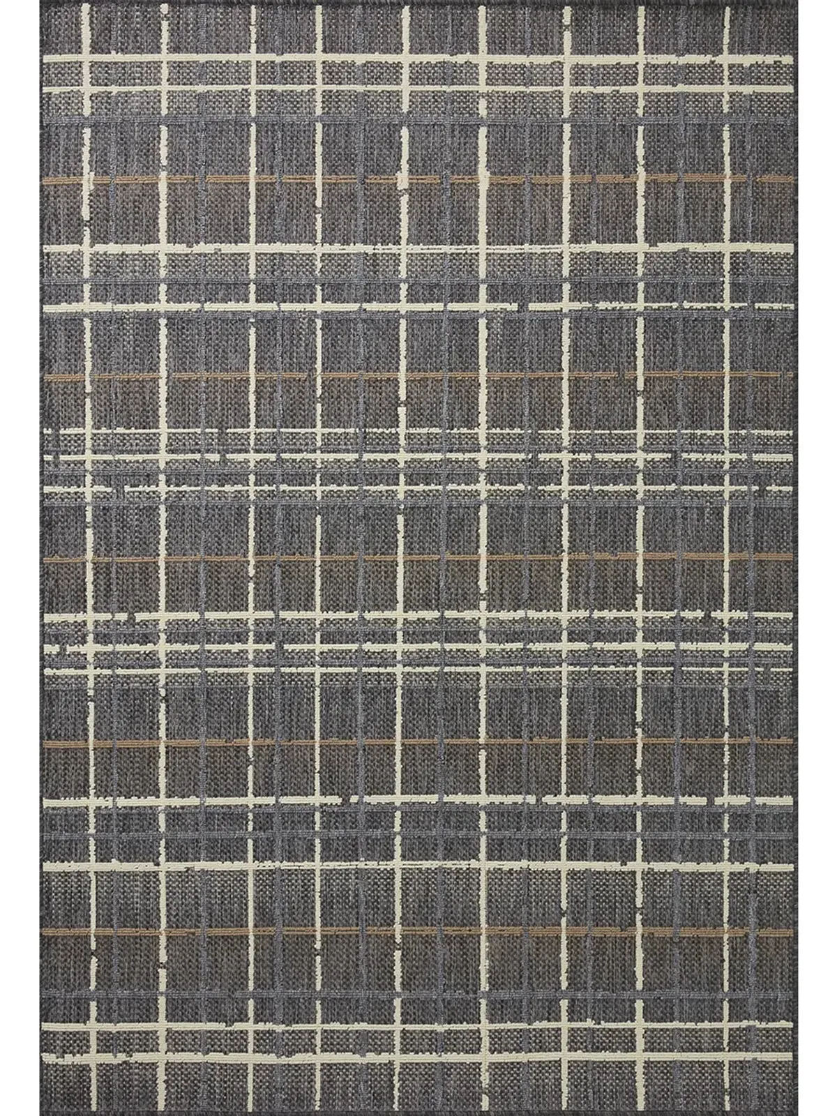 Rainier RAI11 Charcoal/Multi 5'3" x 7'7" Rug