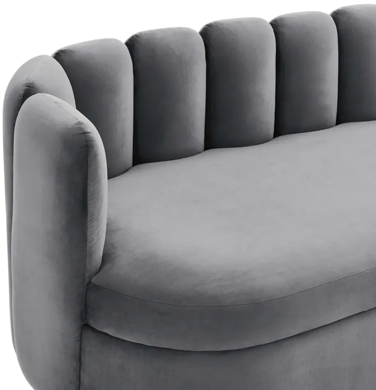 Victoria Channel Tufted Performance Velvet Sofa