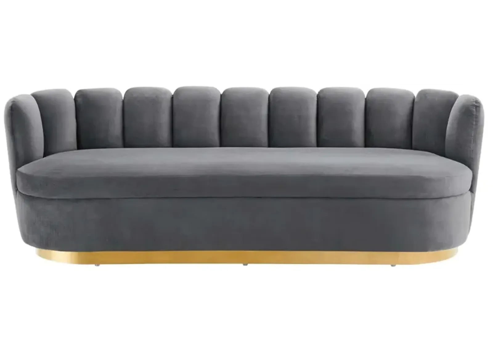 Victoria Channel Tufted Performance Velvet Sofa