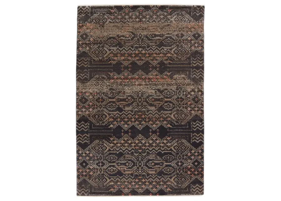 Sanaa By Nikki Chu Tamari Black 2'6" x 8' Runner Rug