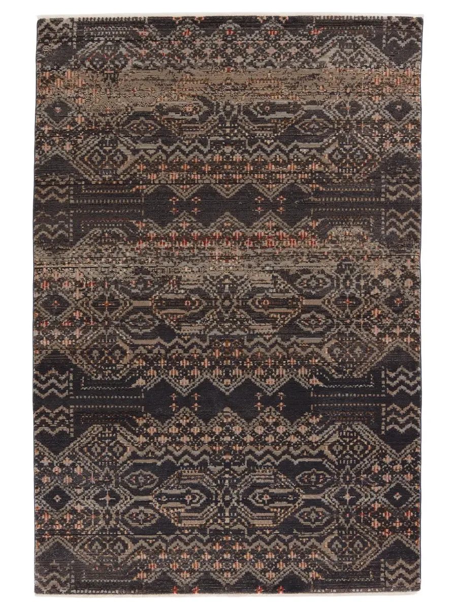 Sanaa By Nikki Chu Tamari Black 2'6" x 8' Runner Rug