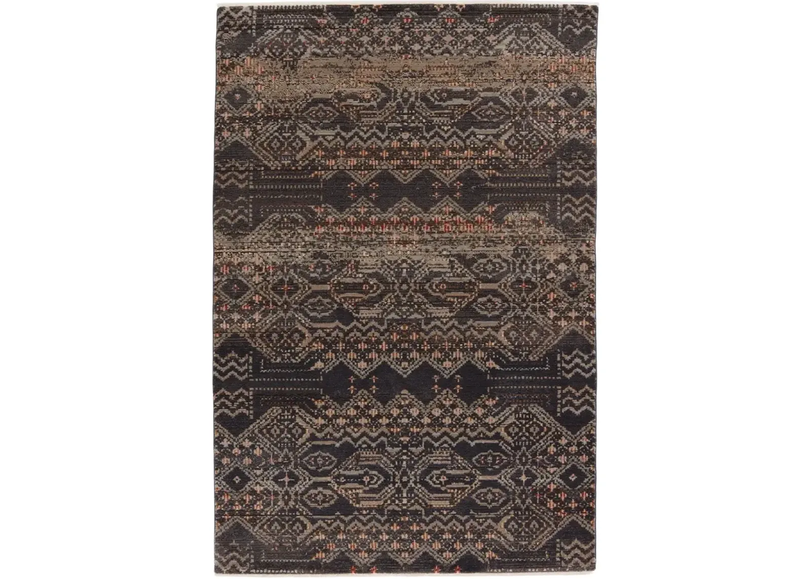 Sanaa By Nikki Chu Tamari Black 2'6" x 8' Runner Rug