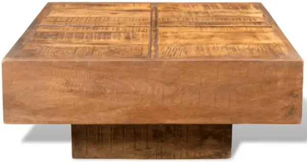 vidaXL Coffee Table Brown Square Solid Mango Wood