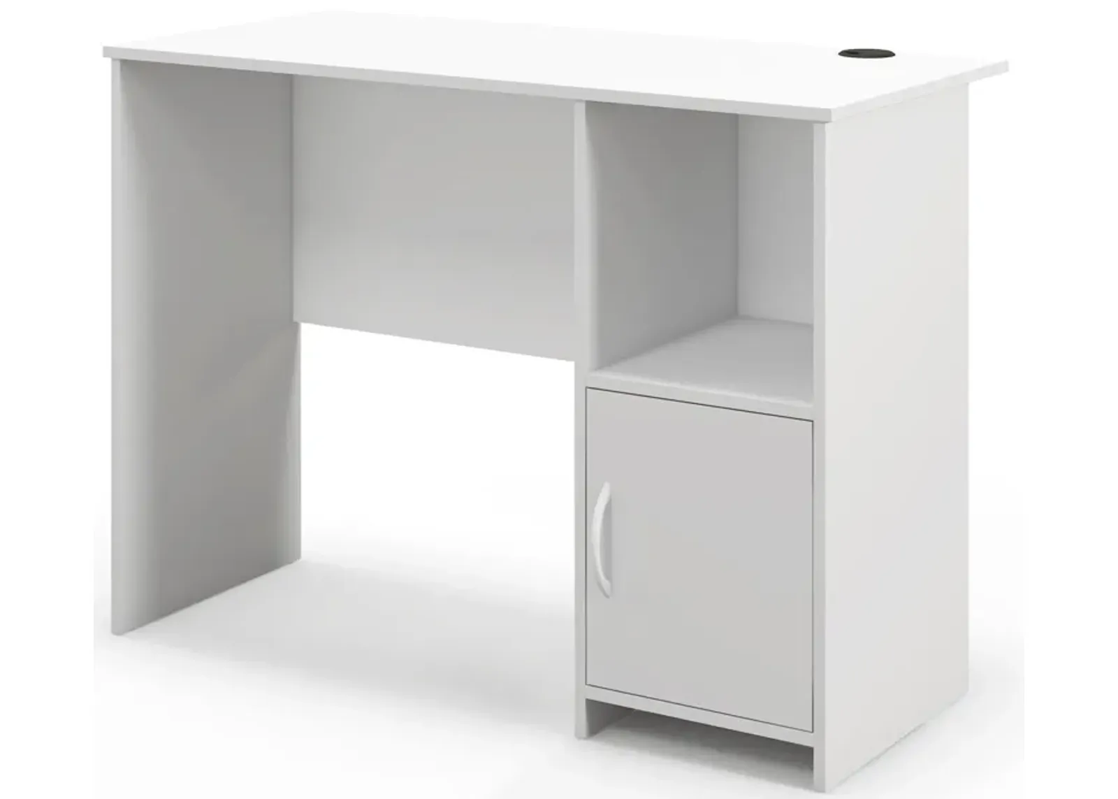 Modern Computer Desk with Cabinet-White