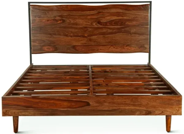 World Interiors Elliston Queen Bed in Sheesham with Natural Finish