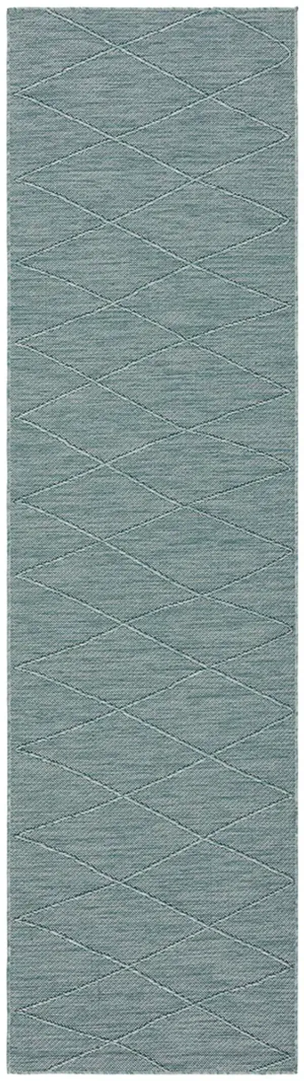 Washable Solutions WSL01 Aqua 2'2" x 8' Rug