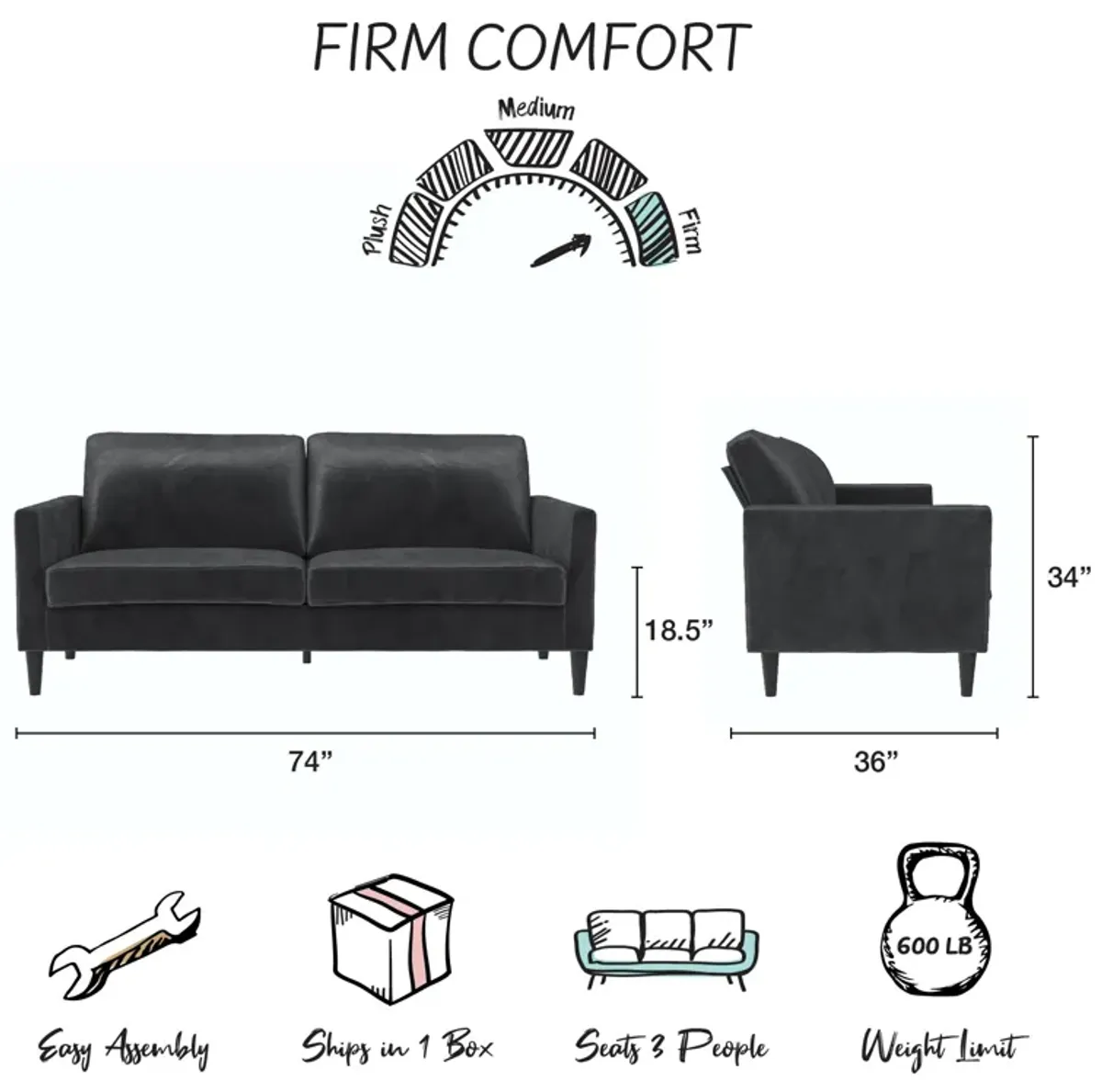 Mr. Kate Winston Sofa with Pocket Coils