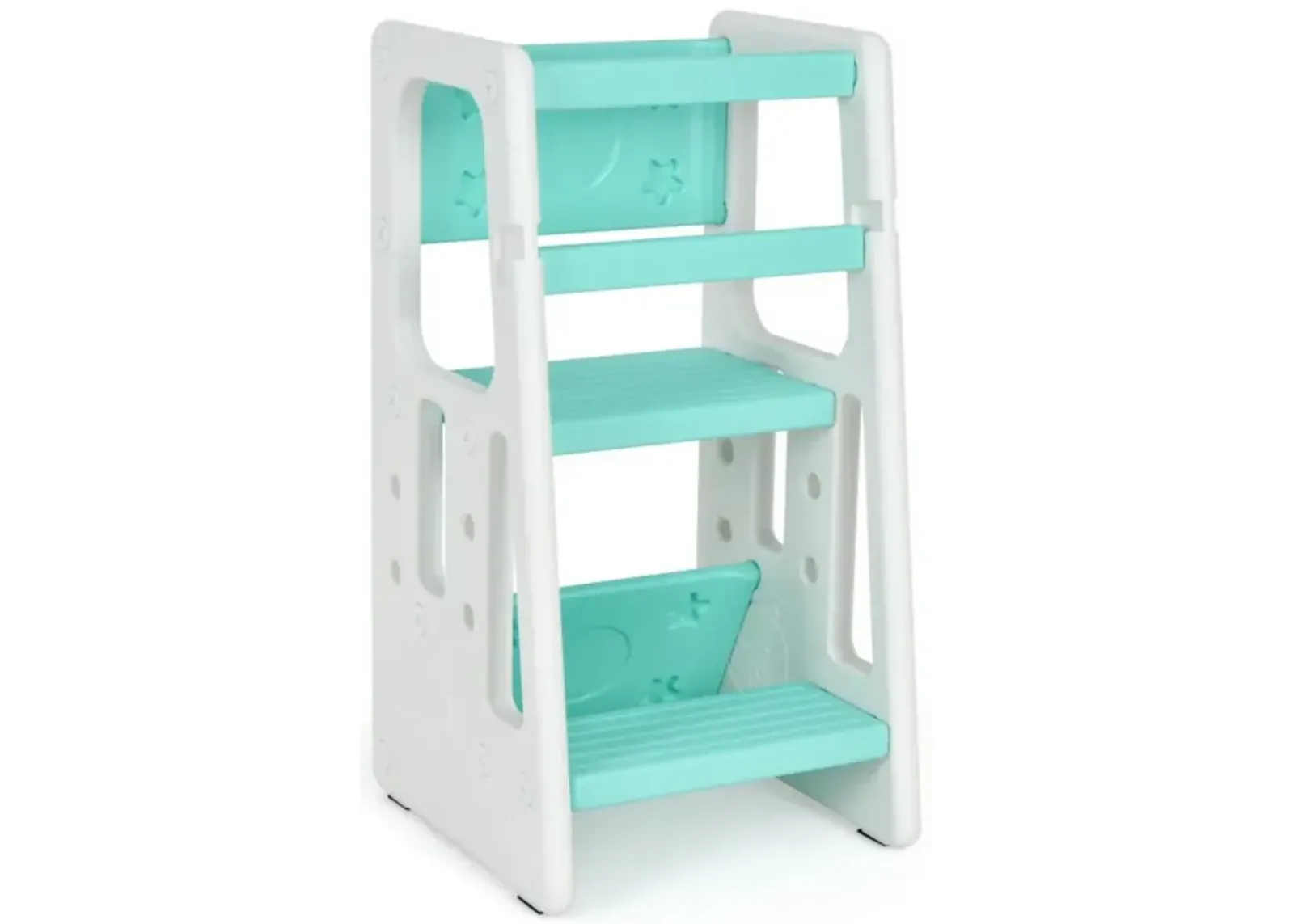 Hivvago Kids Kitchen Step Stool with Double Safety Rails