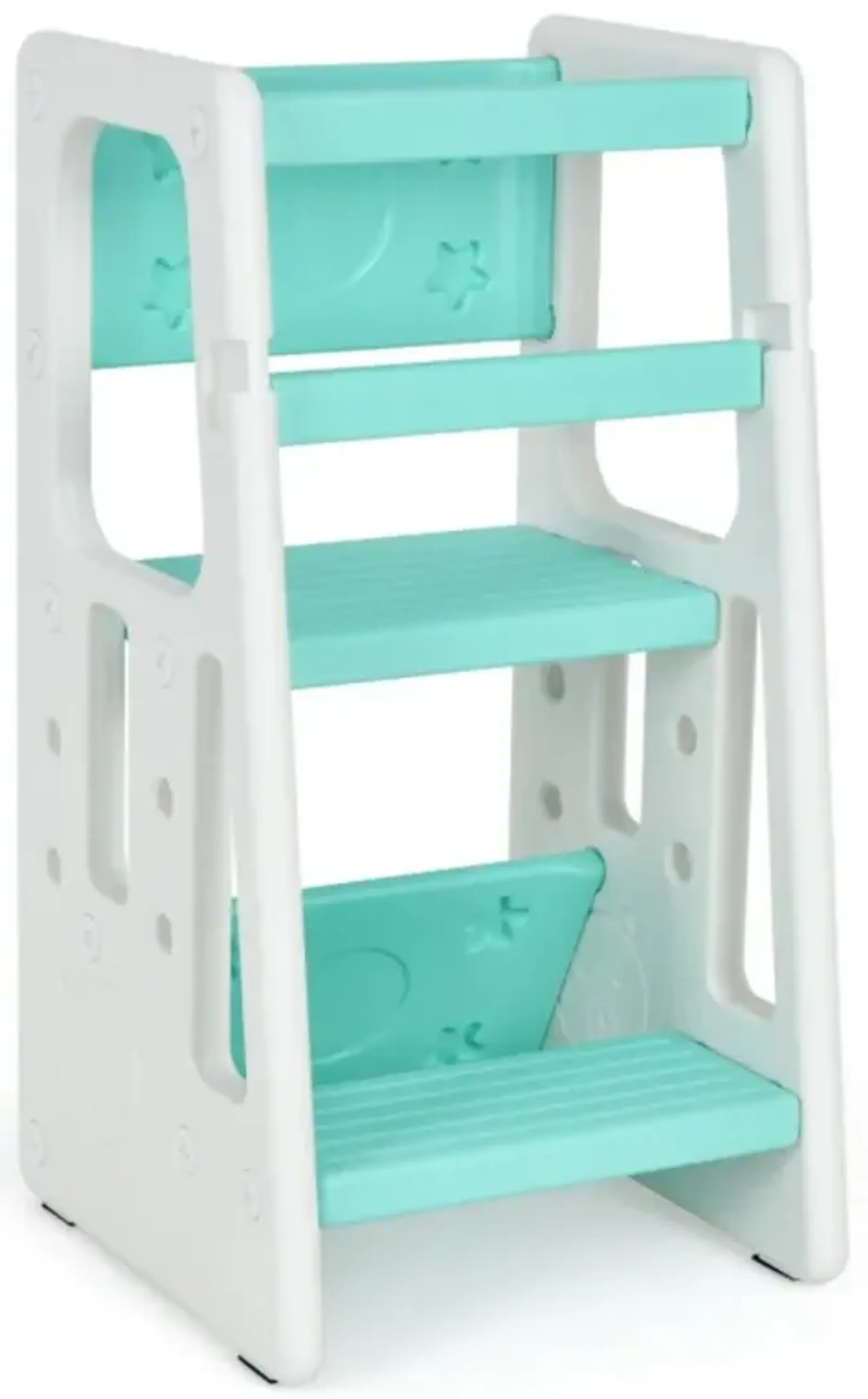 Hivvago Kids Kitchen Step Stool with Double Safety Rails