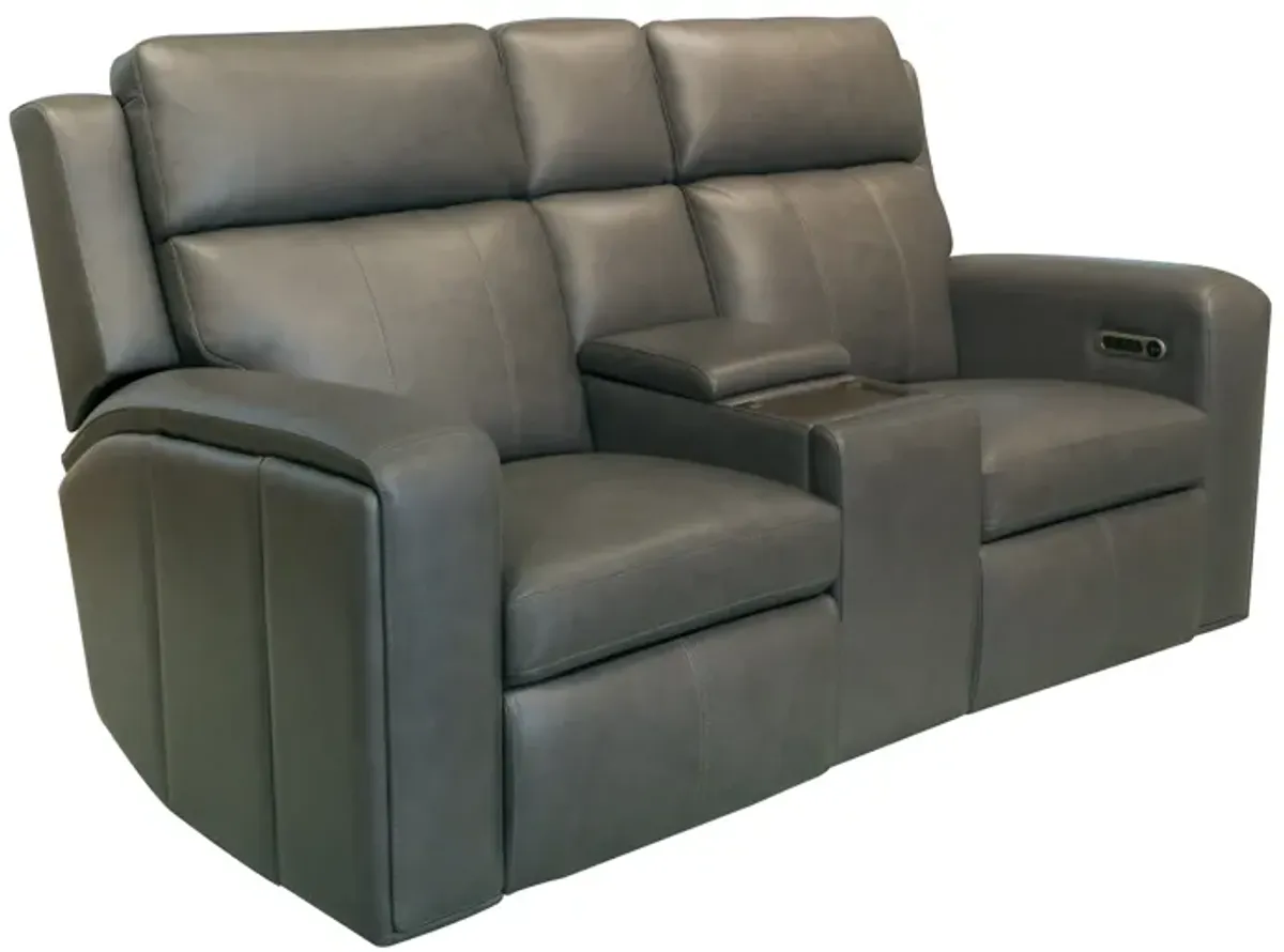 Wyatt Gunmetal Power Reclining Loveseat