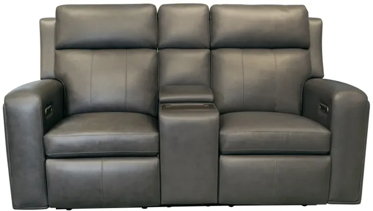 Wyatt Gunmetal Power Reclining Loveseat