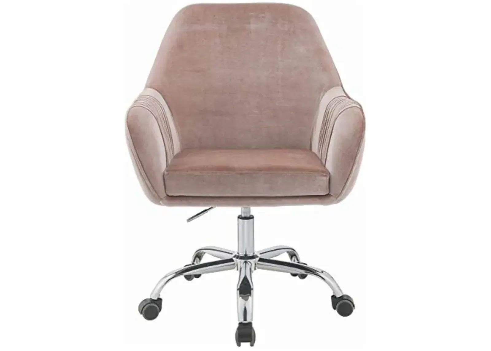 92504 Office Chair - Peach Velvet & Chrome