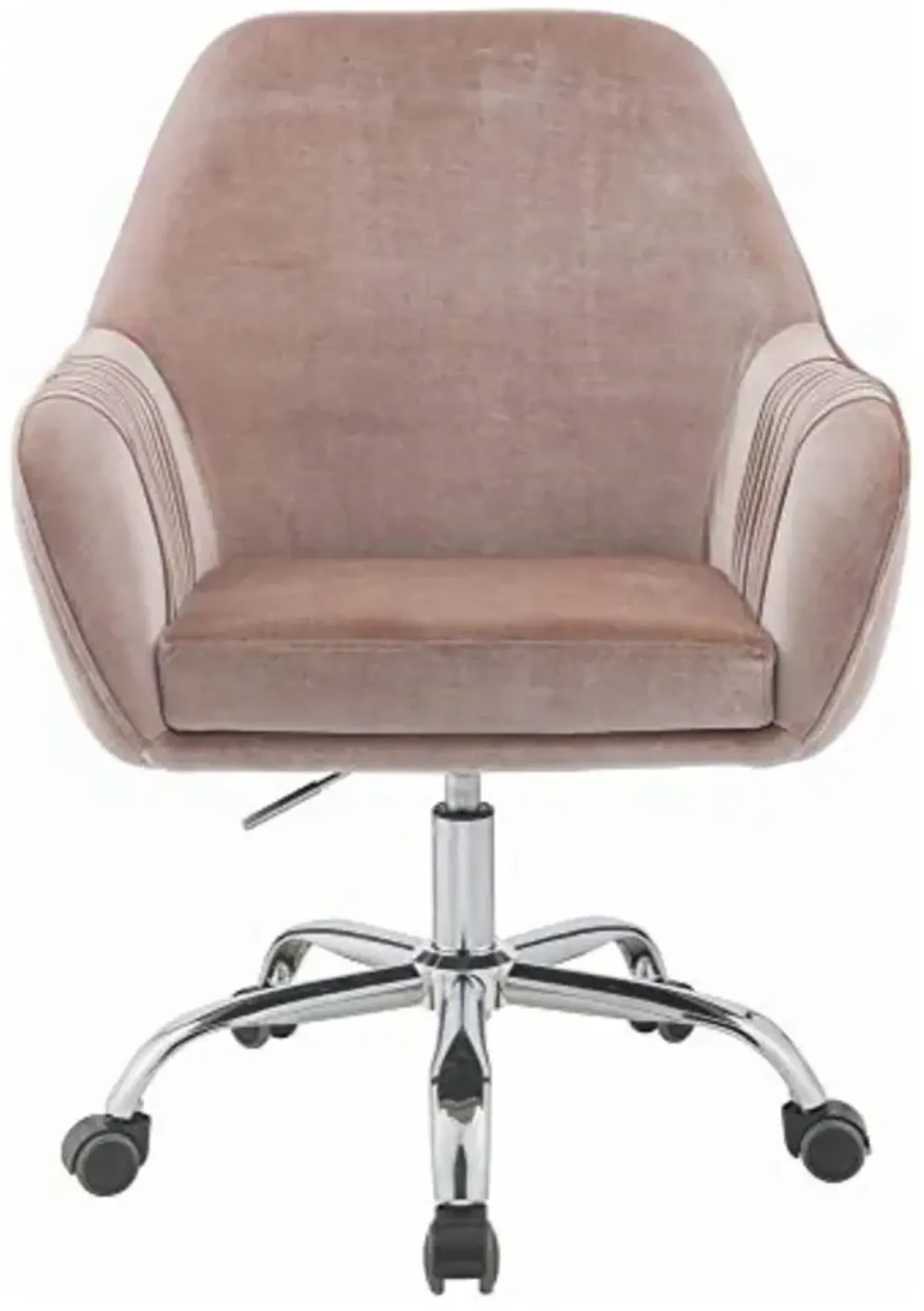 92504 Office Chair - Peach Velvet & Chrome