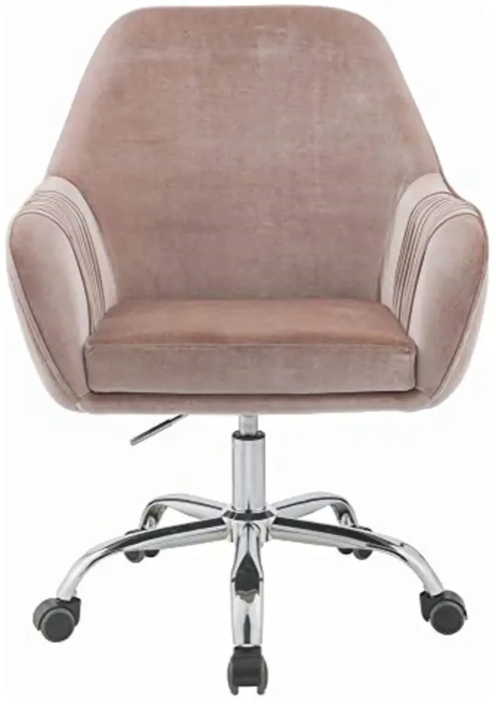 92504 Office Chair - Peach Velvet & Chrome