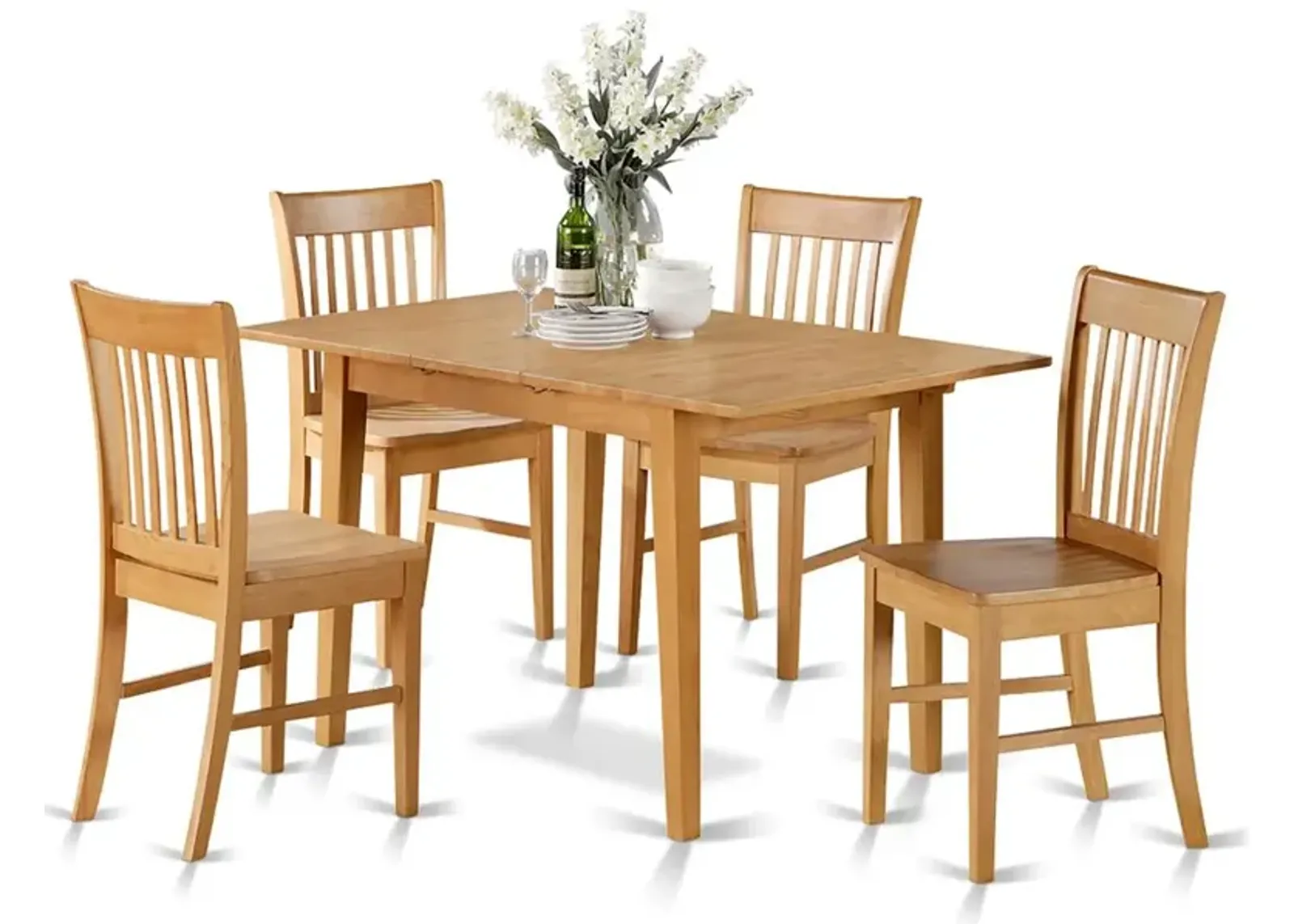 East West Furniture 5  Pc  dinette  set  -  Dining  Tables  for  small  spaces  and  4  Chairs  for  Dining  room