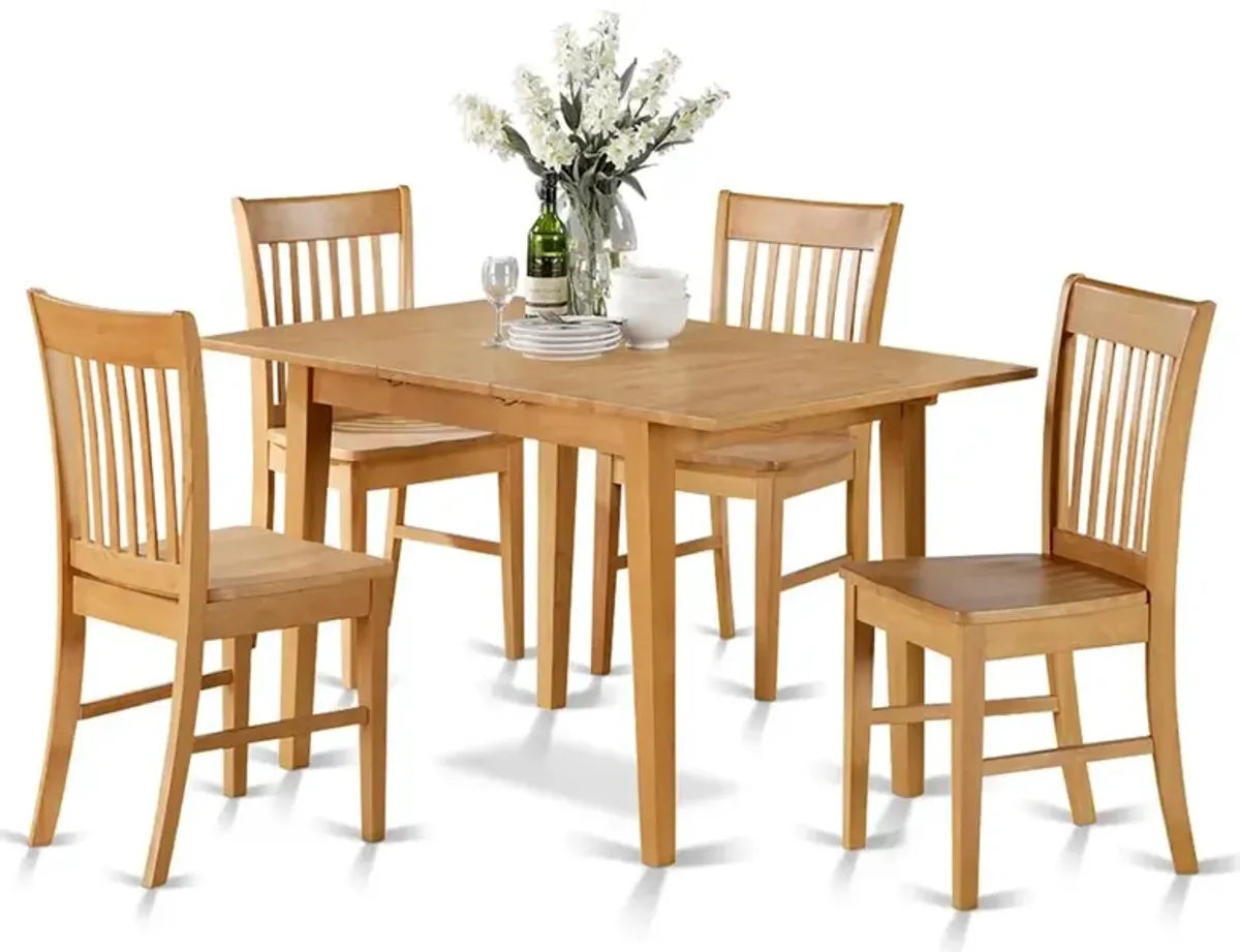 East West Furniture 5  Pc  dinette  set  -  Dining  Tables  for  small  spaces  and  4  Chairs  for  Dining  room