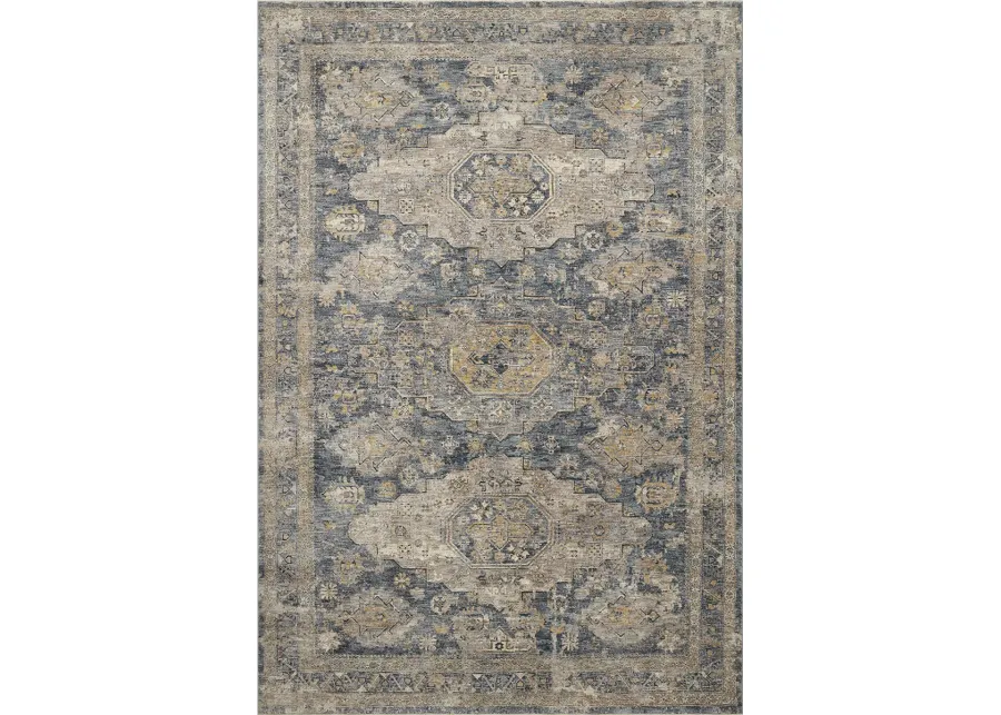 Gaia GAA02 Denim/Taupe 2'6" x 10' Rug