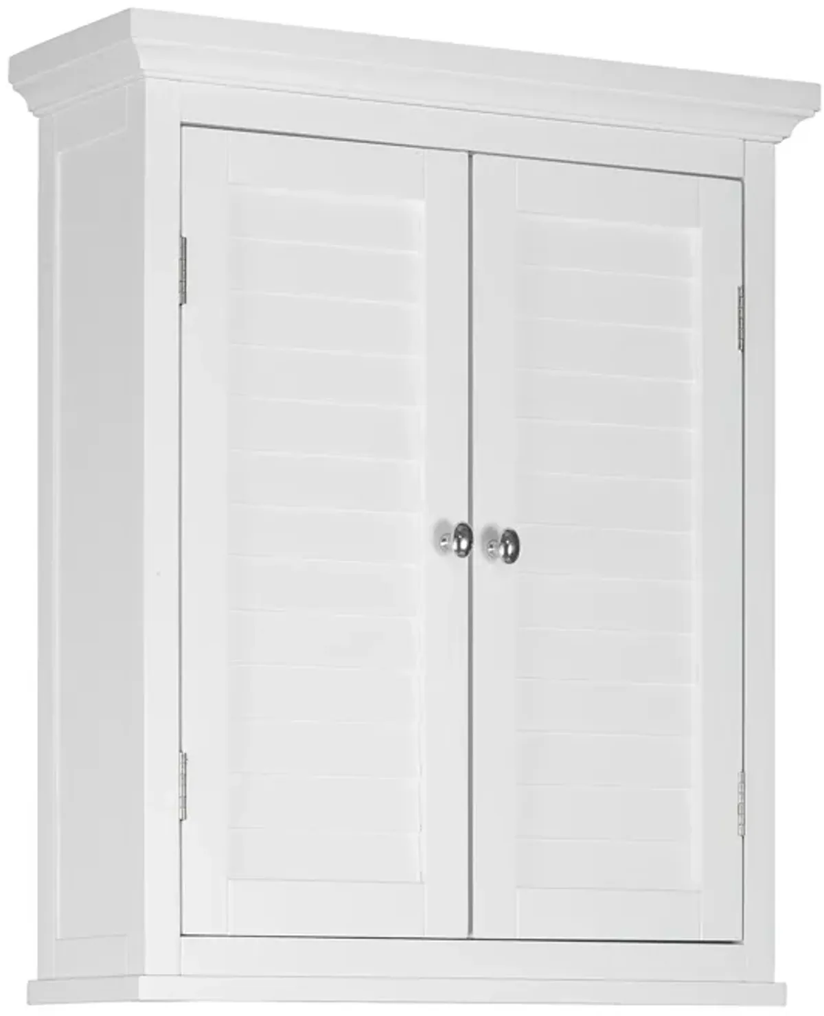 Teamson Home Glancy Two Shutter Doors Removable Wooden Wall Cabinet White