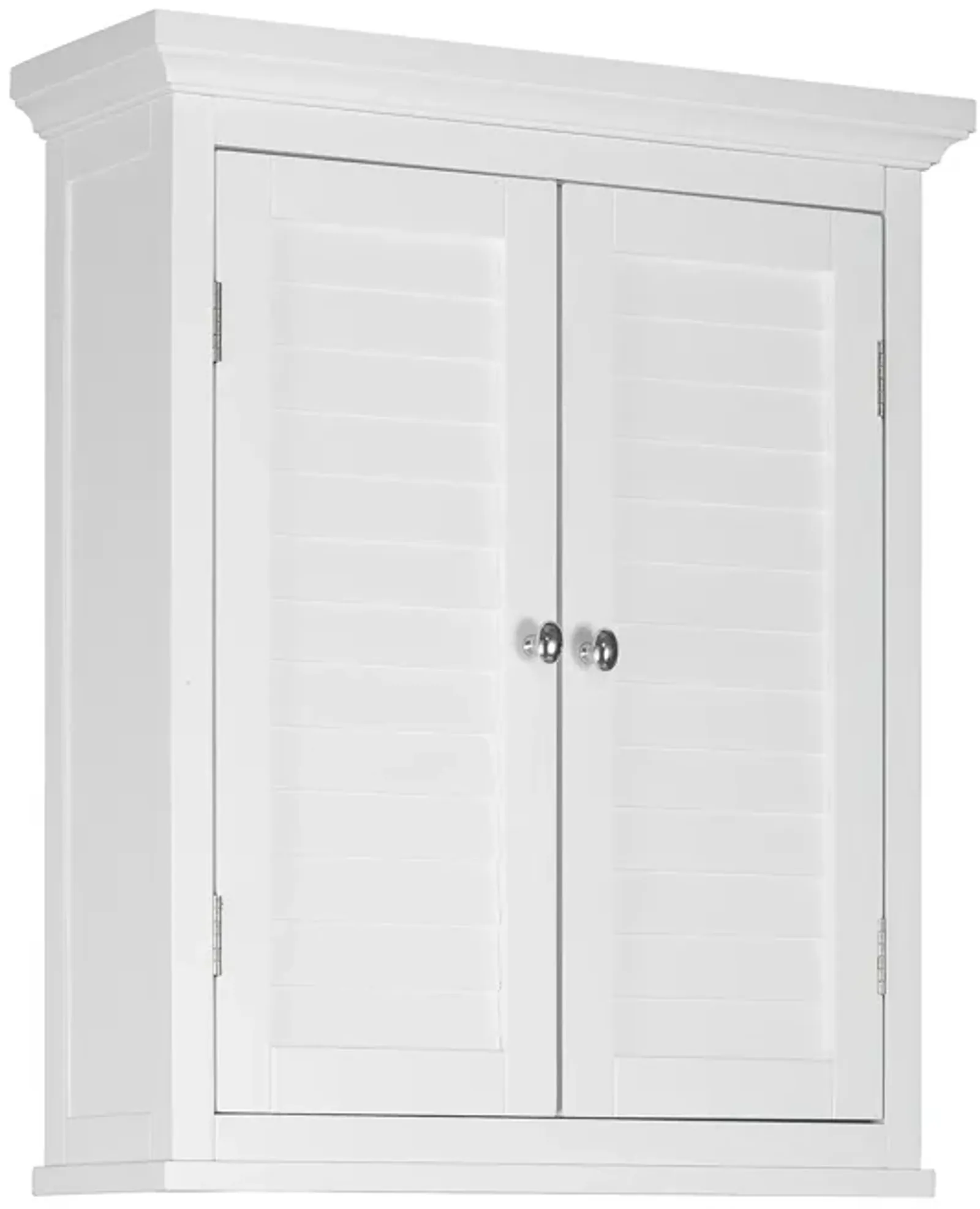 Teamson Home Glancy Two Shutter Doors Removable Wooden Wall Cabinet White