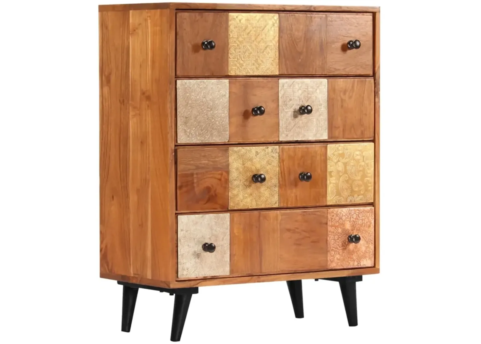 vidaXL Chest of Drawers 23.6"x11.8"x29.5" Solid Acacia Wood