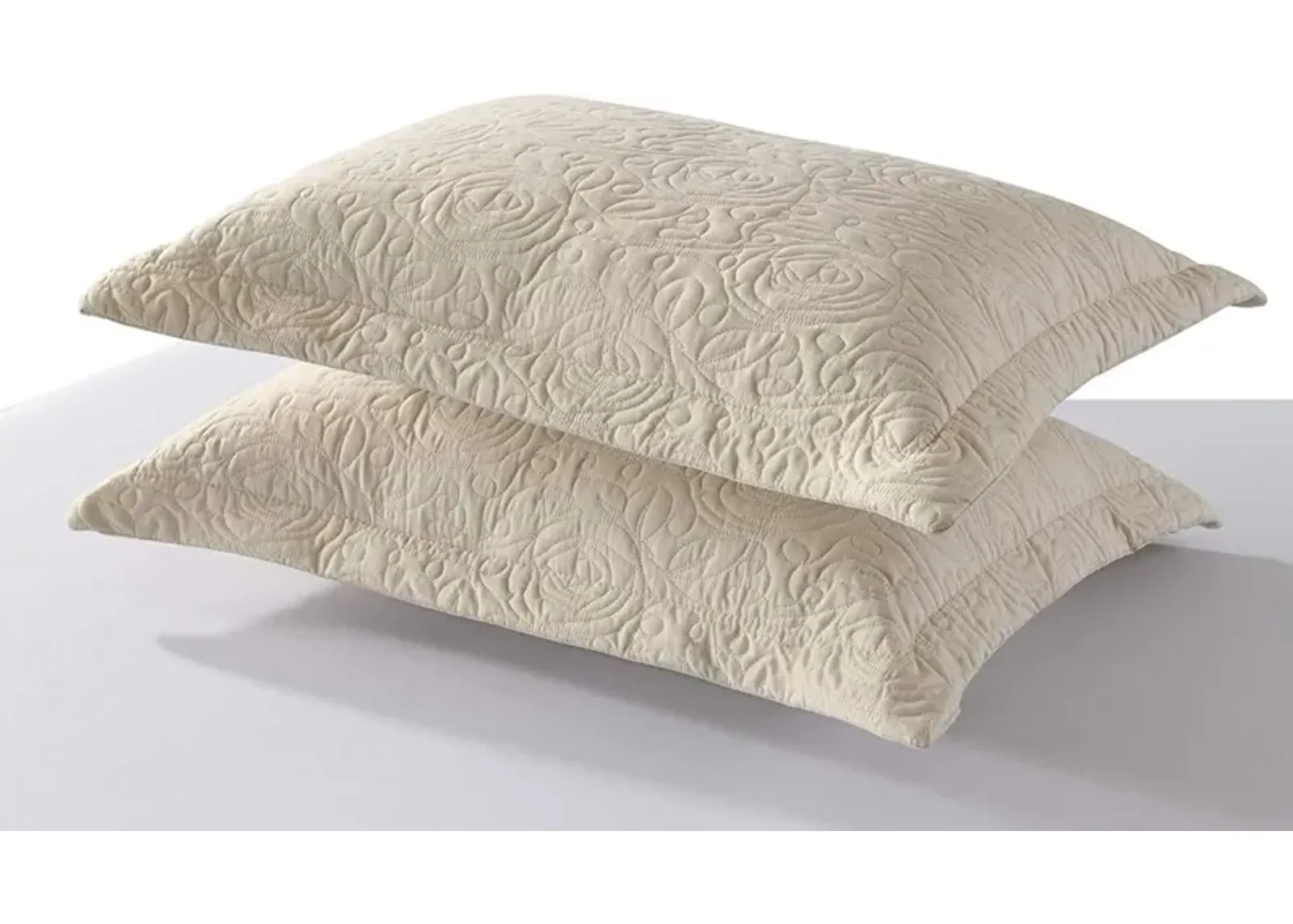 MarCielo 2 Piece Embroidery Pillow Shams