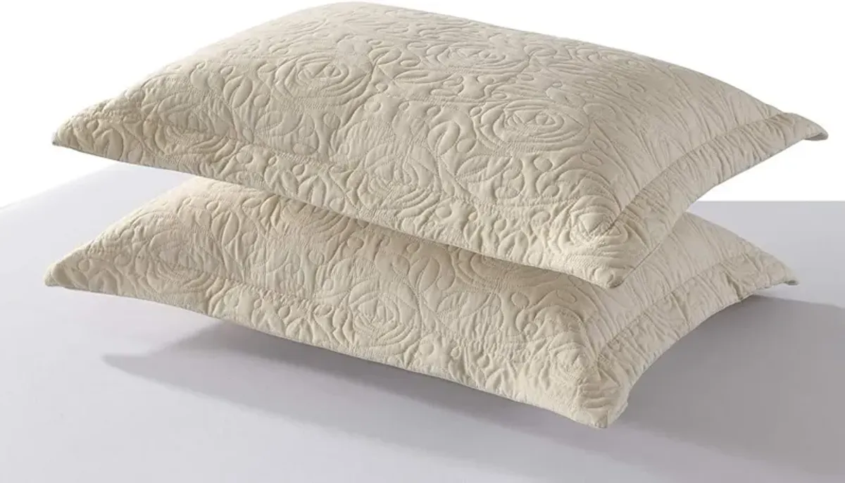 MarCielo 2 Piece Embroidery Pillow Shams