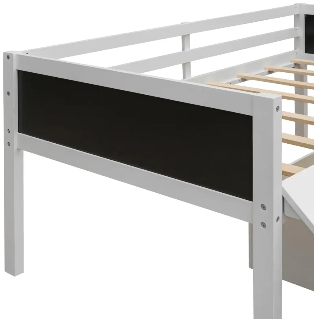 Merax Loft Bed with 2 Storage Boxes