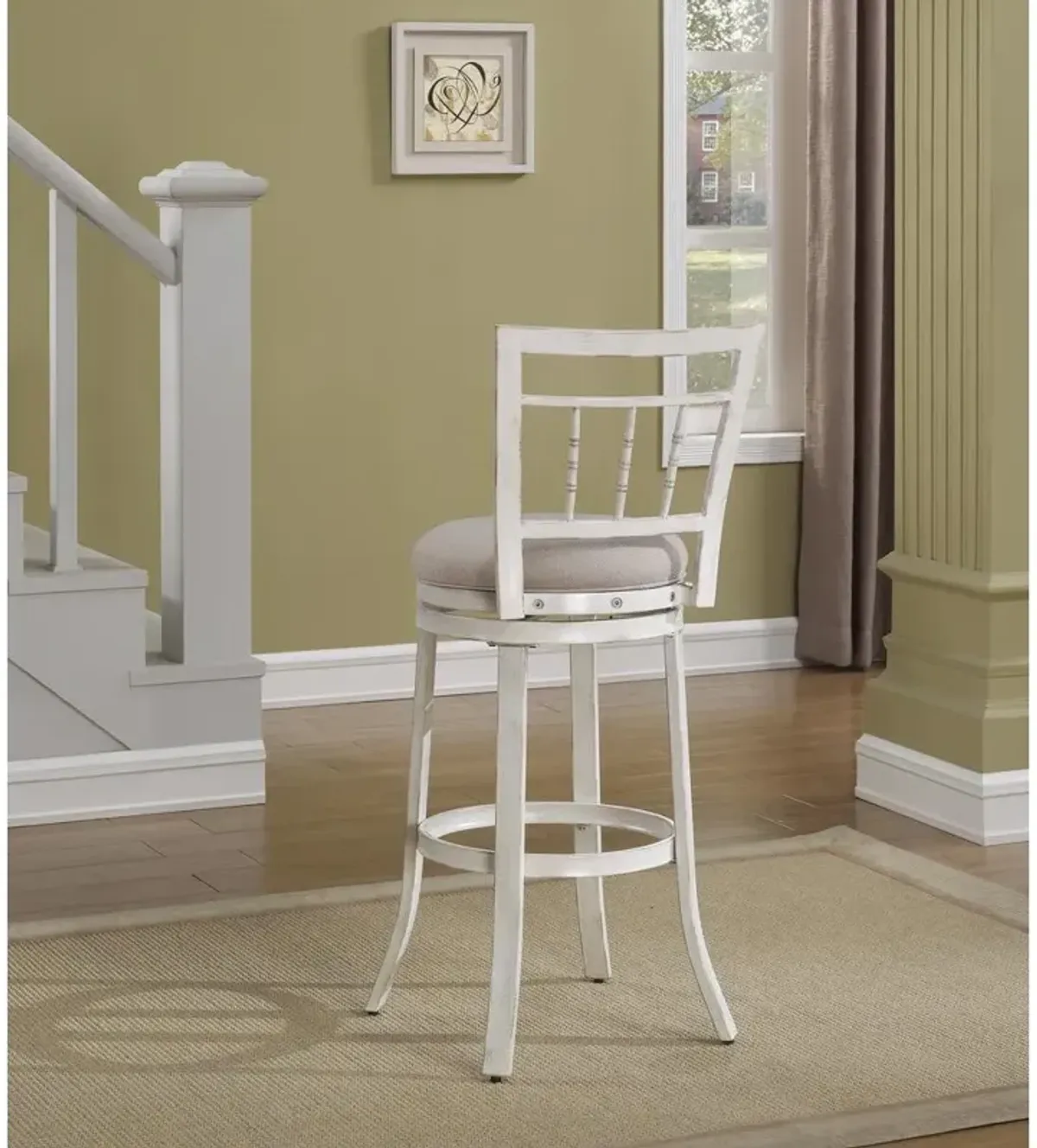 Palazzo 30" Swivel Stool - Antique White