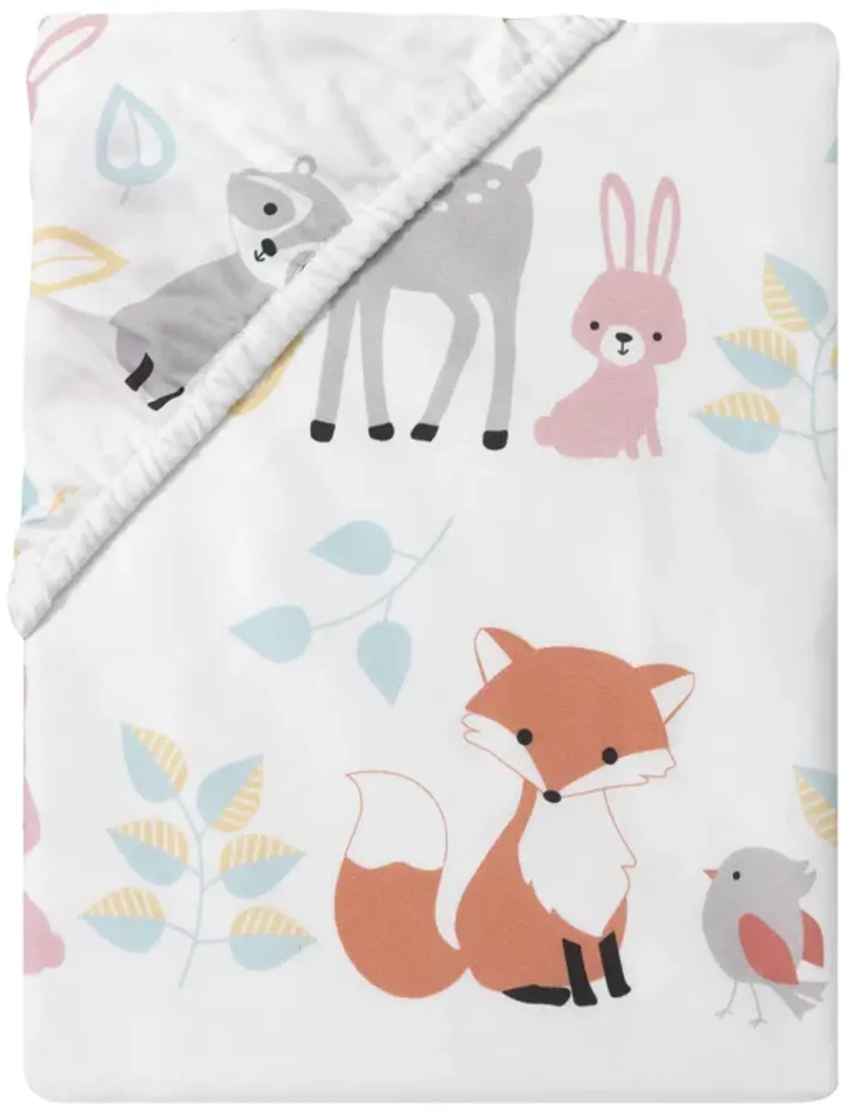 Lambs & Ivy Little Woodland Forest Animals 100% Cotton Baby Fitted Crib Sheet