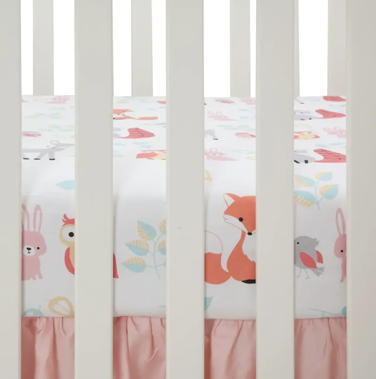 Lambs & Ivy Little Woodland Forest Animals 100% Cotton Baby Fitted Crib Sheet